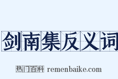 剑南集反义词是什么意思的图片